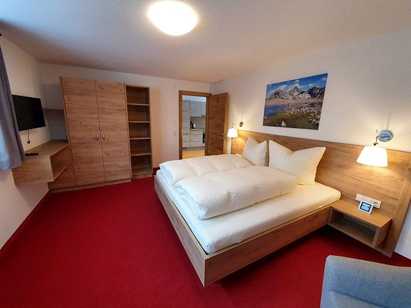 Appartement Valluga Schlafzimmer Pettneu am Arlberg