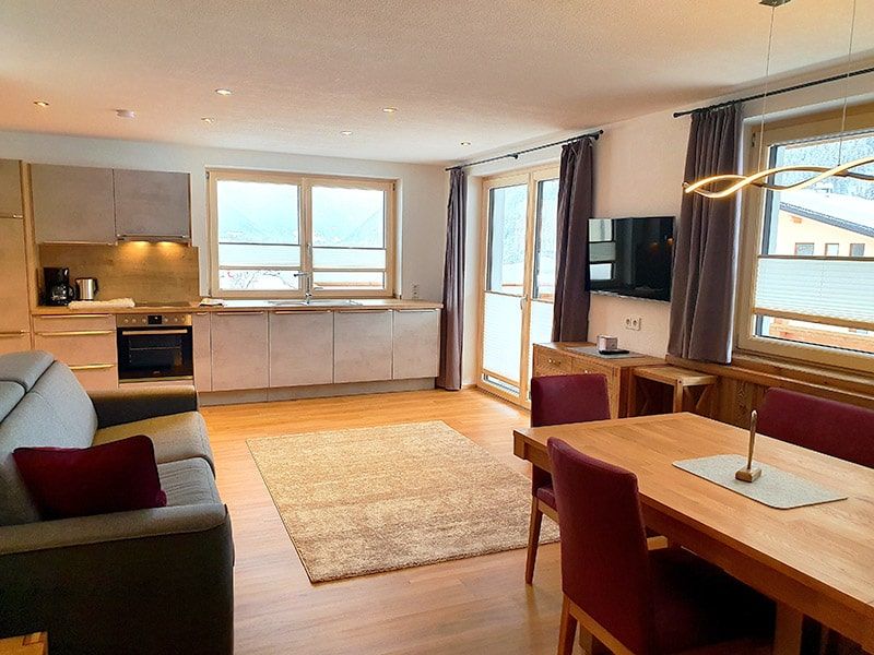 Appartement Valluga Wohnraum Pettneu am Arlberg