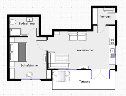 Grundriss Appartement Galzig in Pettneu am Arlberg