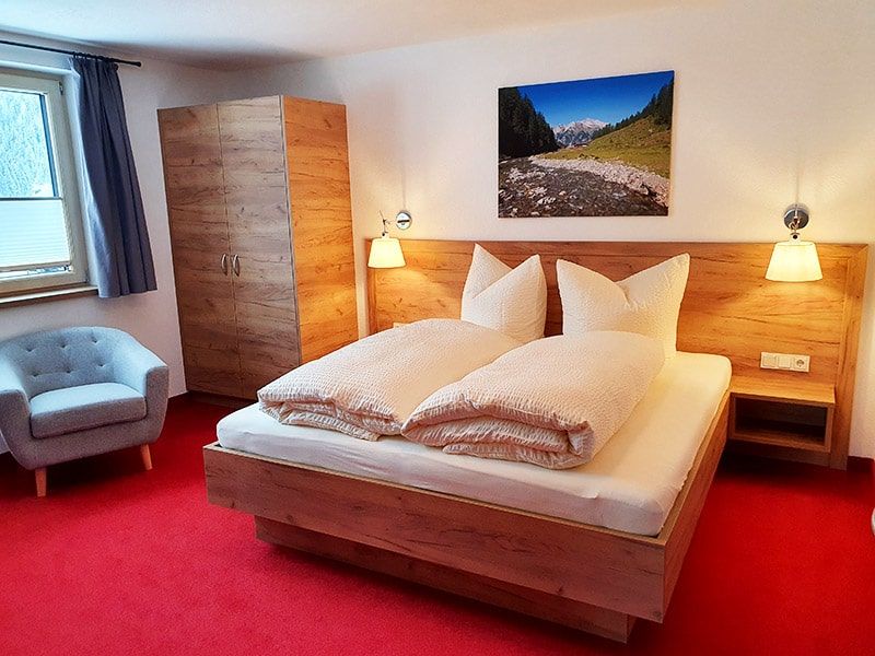 Appartement Valluga Schlafzimmer Pettneu am Arlberg